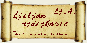 Ljiljan Azdejković vizit kartica